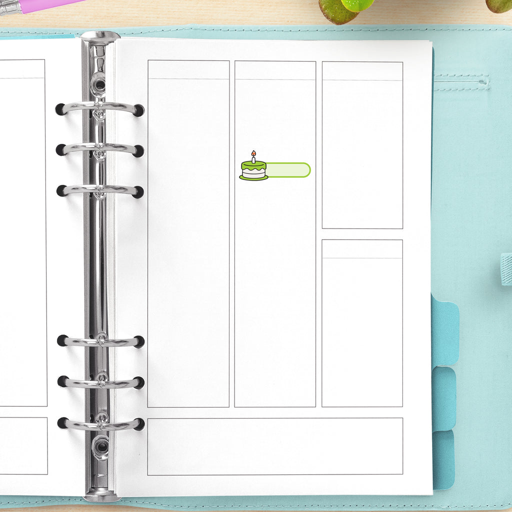 Birthday Boxes – Celebration Stickers for Planners Vinyl (repositionable) / LIFE