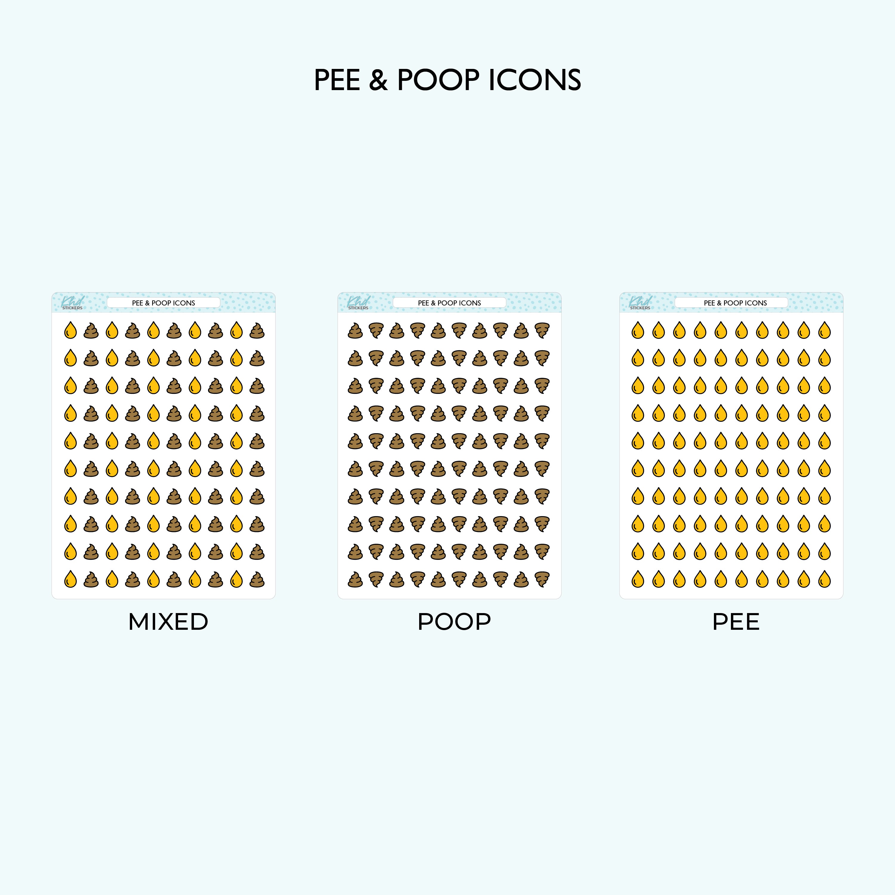 Pee & Poop Icons โ KHDStickers