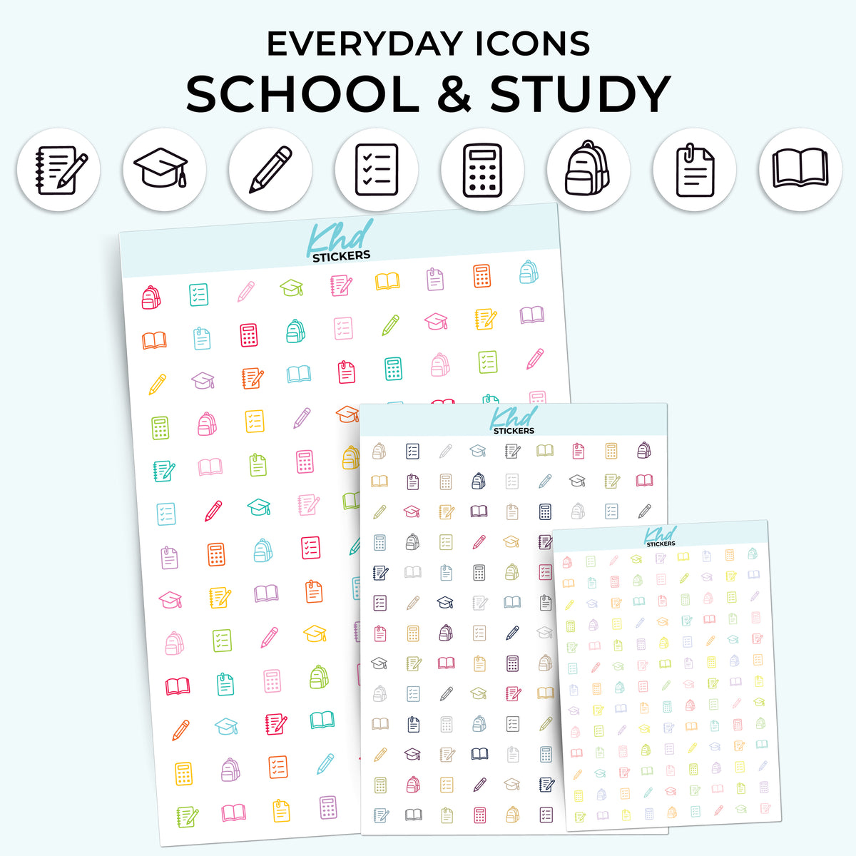 Everyday Icons - School & Study – KHDStickers