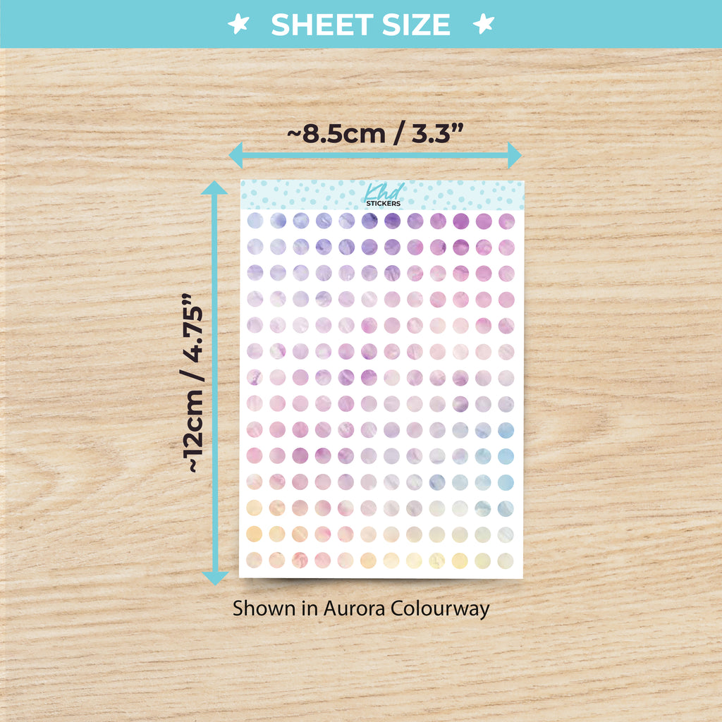 Watercolour Collection - Small Dots Aurora