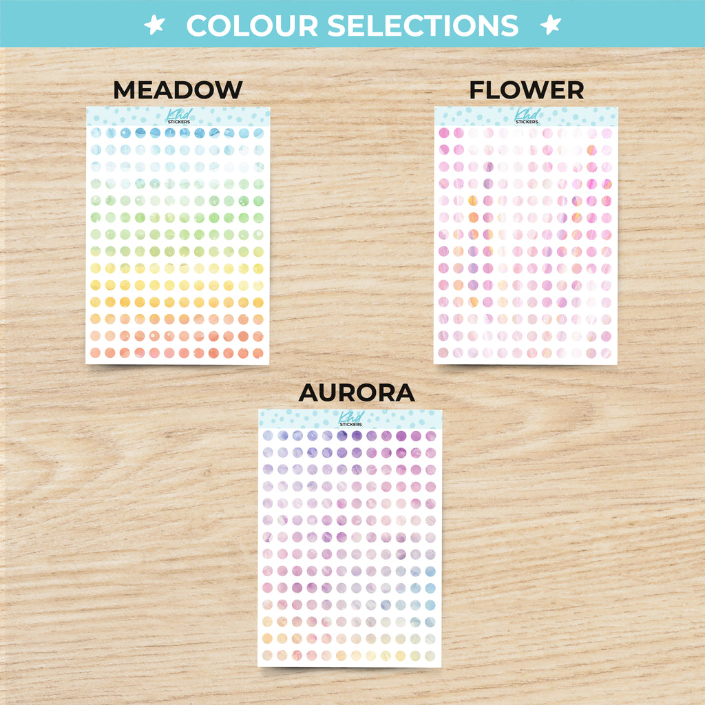 Watercolour Collection - Small Dots Aurora