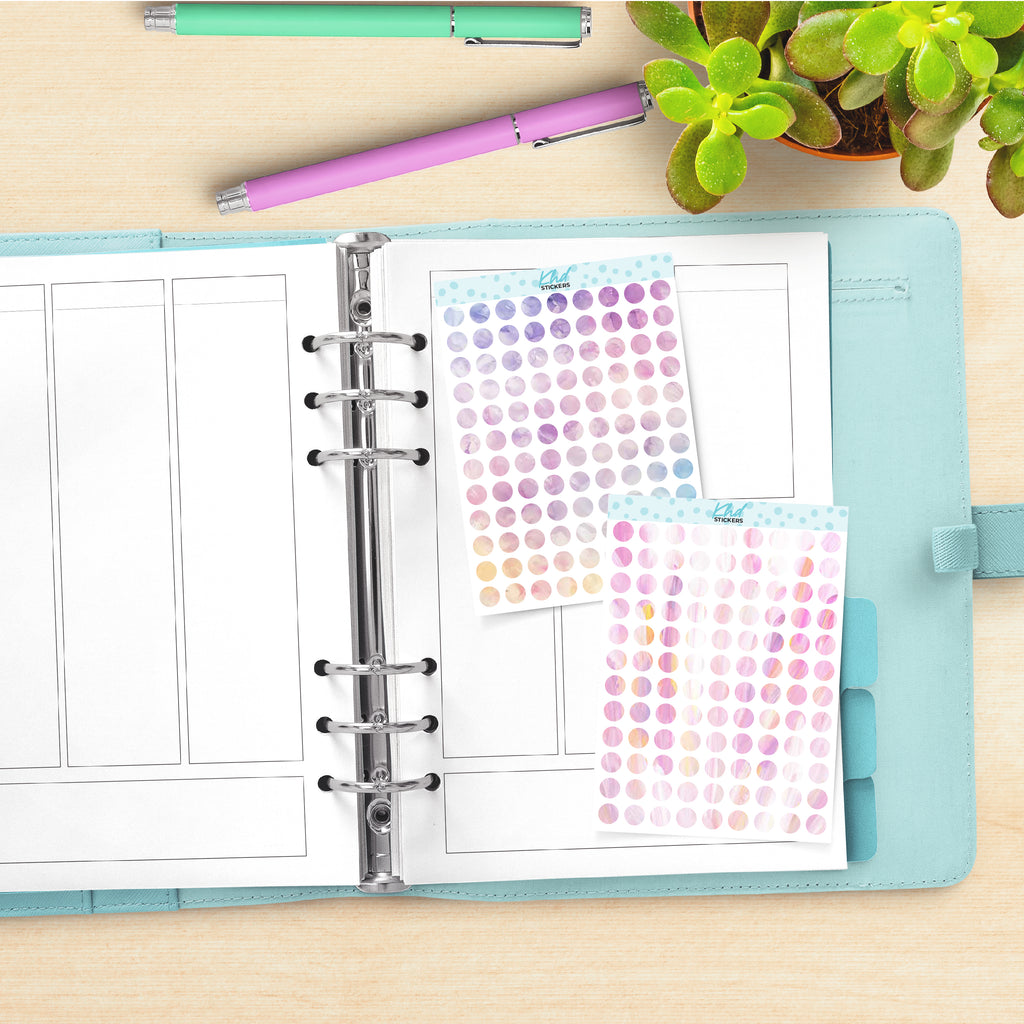 Medium Dots Planner Stickers Aurora