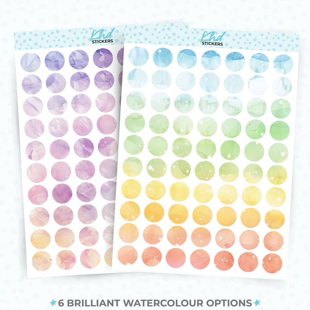 Large Dots Planner Stickers Aurora