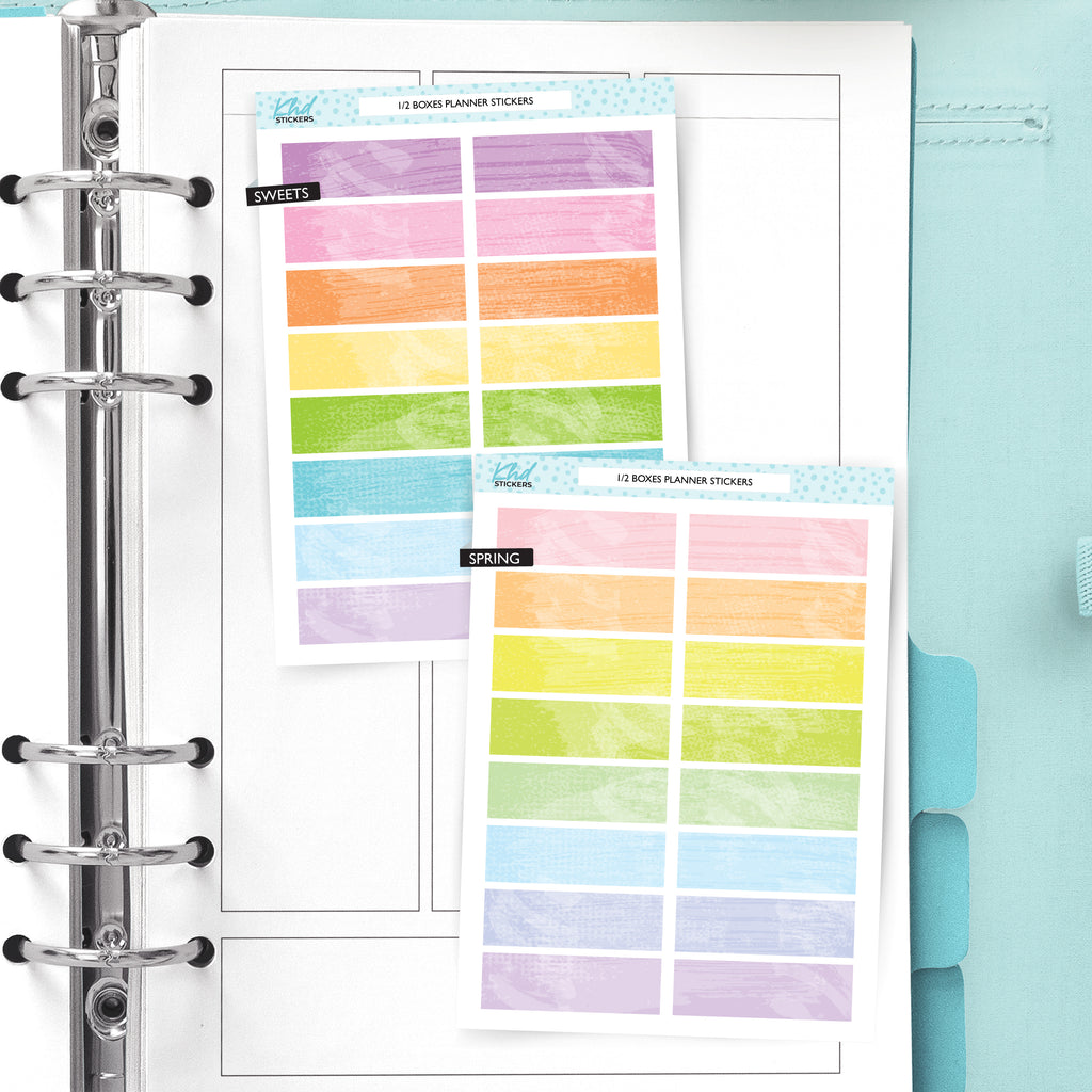 Watercolour Header Box Stickers – 1/2" height. Vinyl (Removable) / LIFE