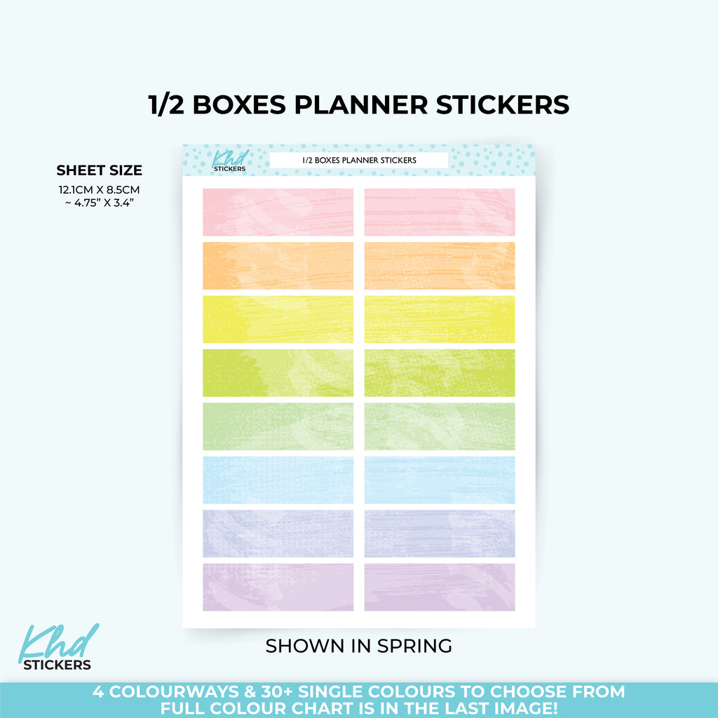 Watercolour Header Box Stickers – 1/2" height. Vinyl (Removable) / LIFE