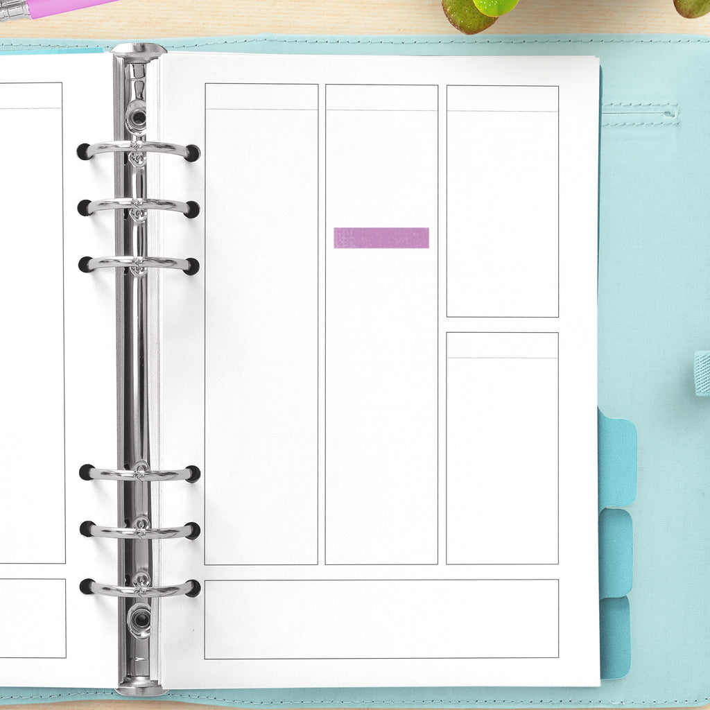 Watercolour Planner Boxes – 33mm x 7.2mm Size for Hobonichi Planners Vinyl (Removable) / LIFE