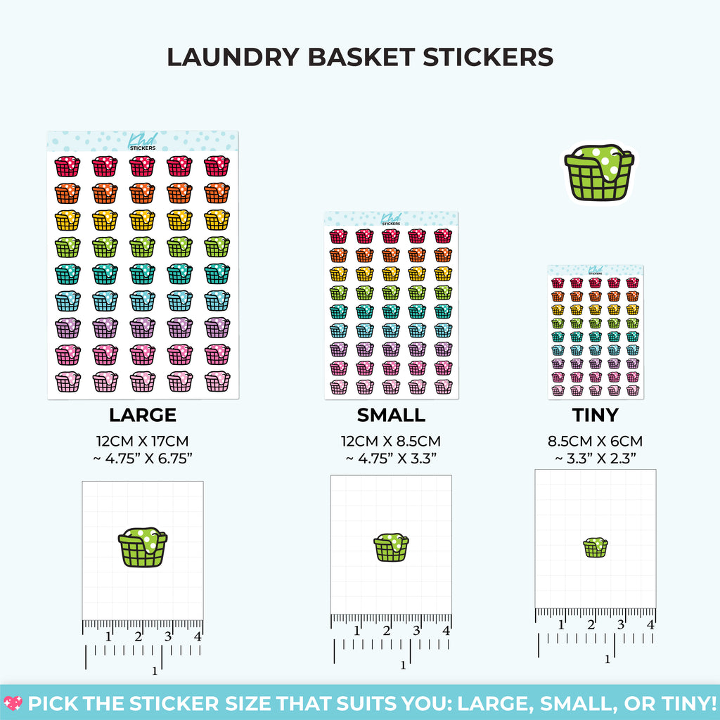 Laundry Basket Icon Stickers Small