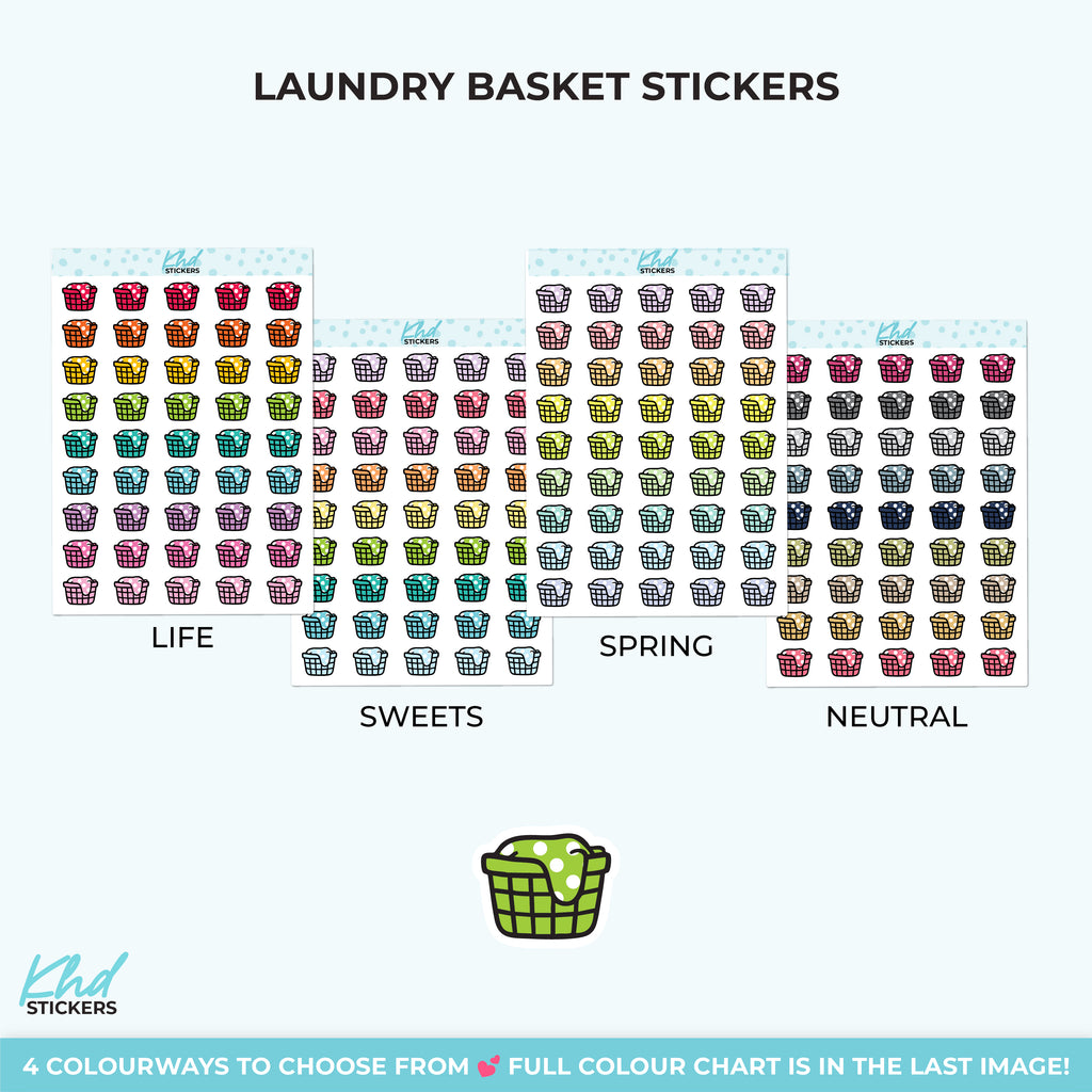 Laundry Basket Icon Stickers Small