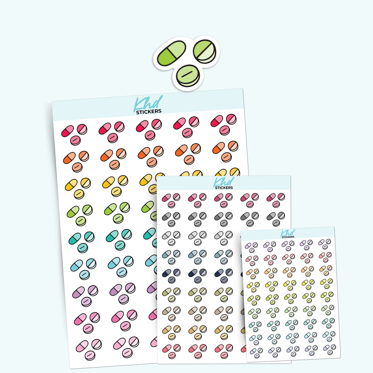 Medicine Tablets and Capsules Stickers – KHDStickers