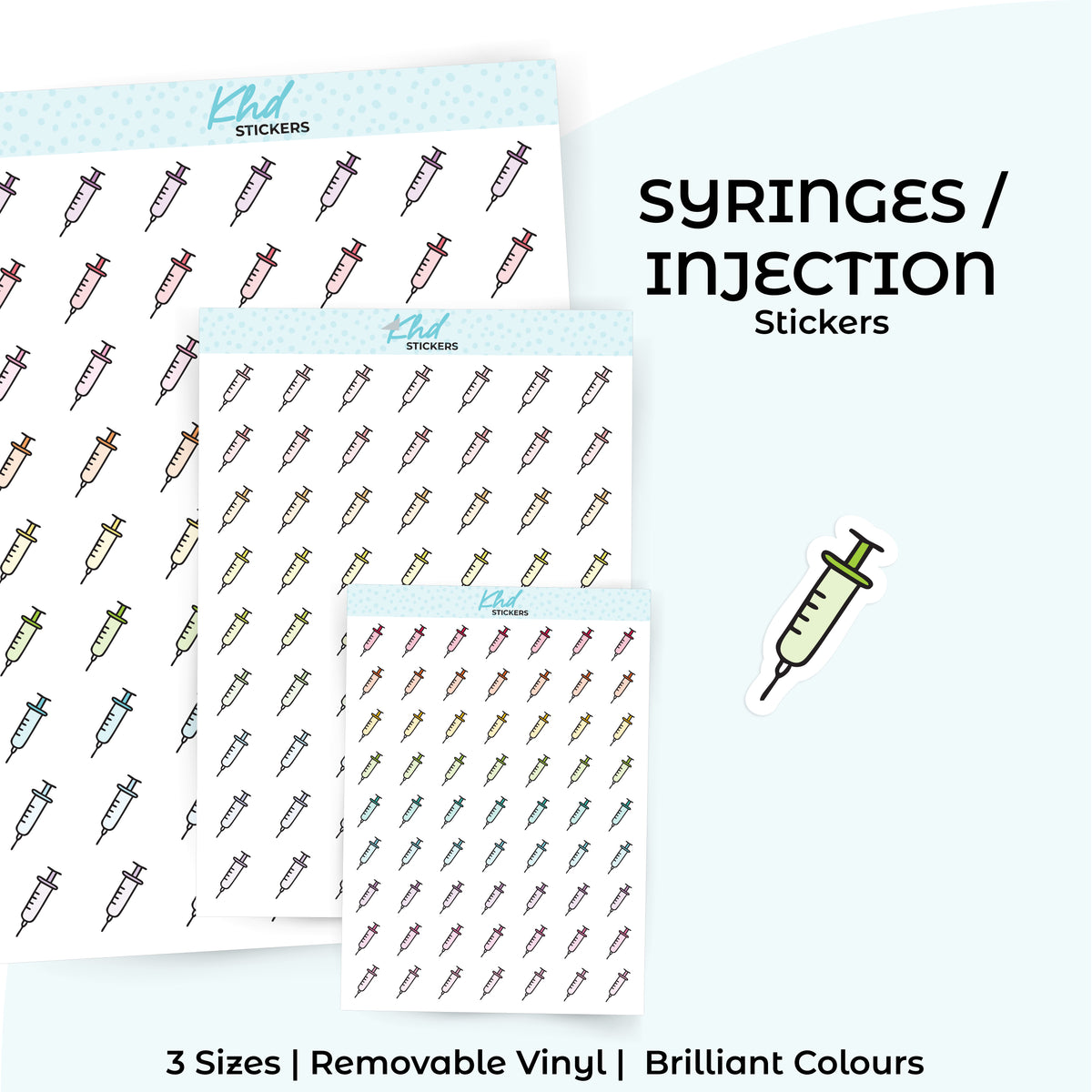 Syringes & Injections Planner Stickers – KHDStickers