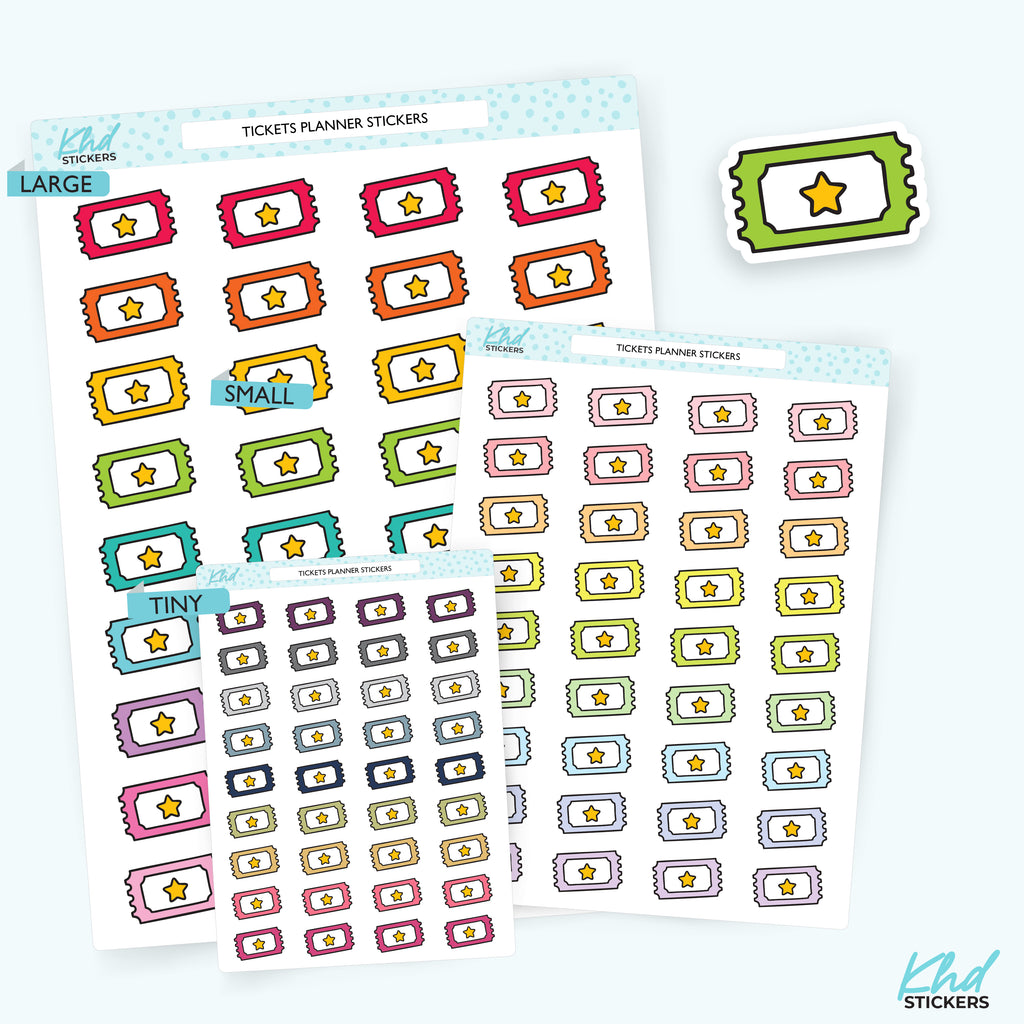 Movie and Popcorn Planner Stickers Small