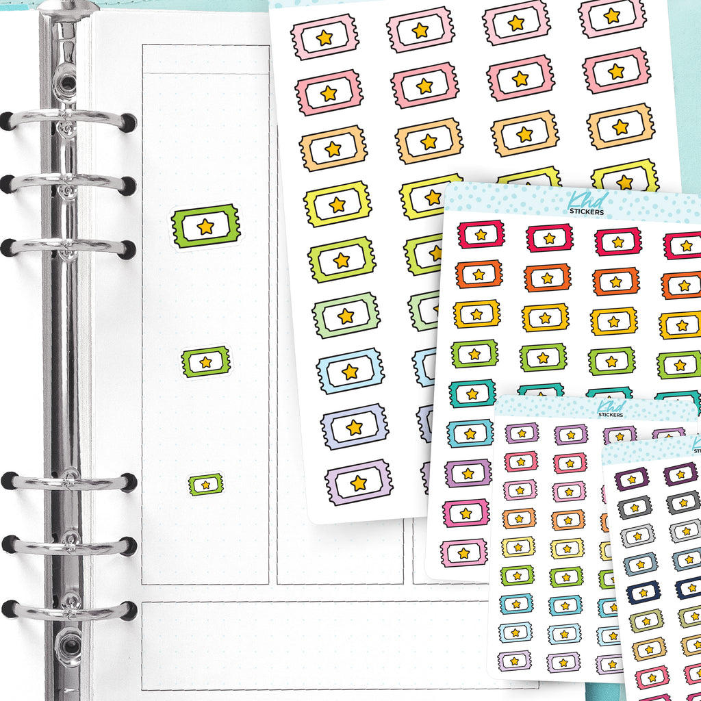 Movie and Popcorn Planner Stickers Small