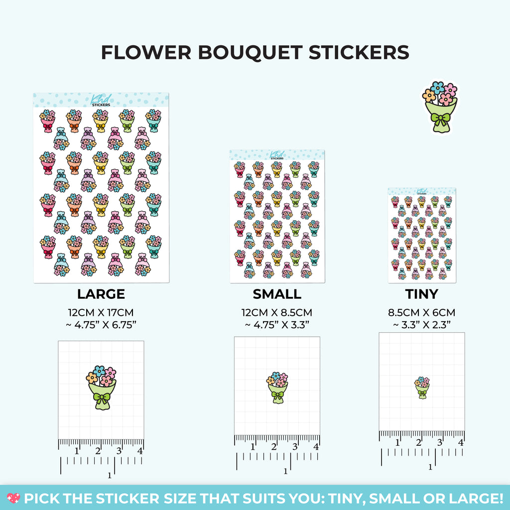 Bouquet of Flowers Stickers Small / LIFE