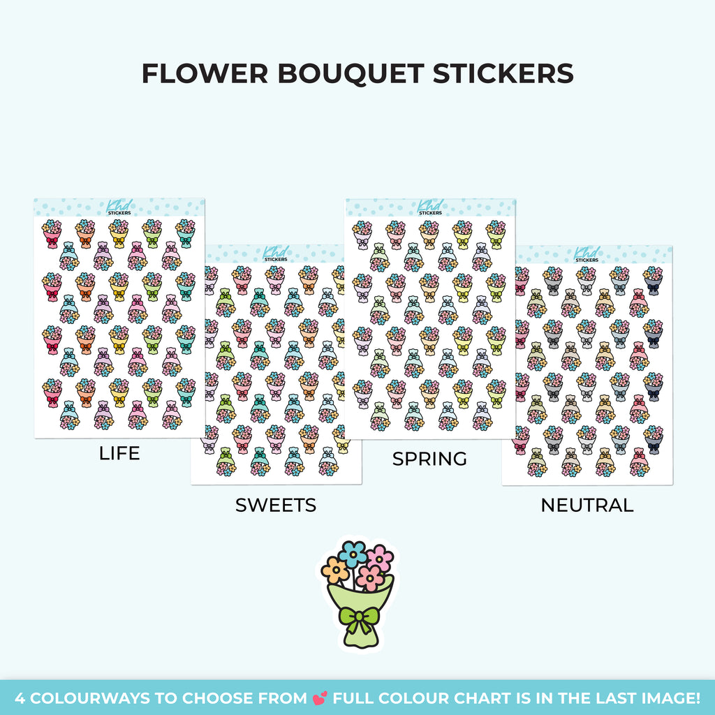 Bouquet of Flowers Stickers Small / LIFE