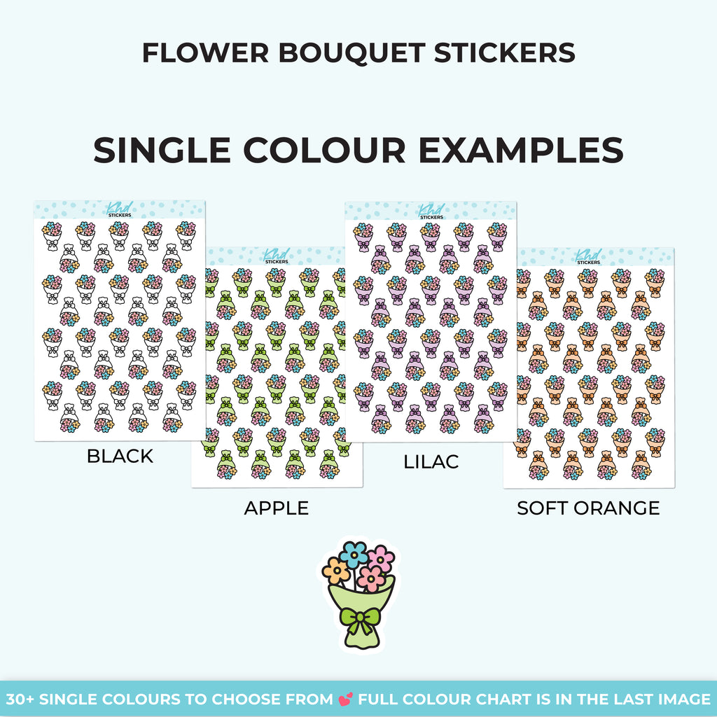 Bouquet of Flowers Stickers Small / LIFE