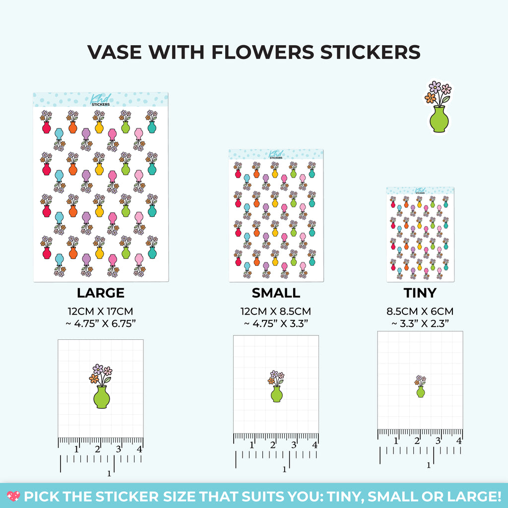 Vase of Flowers Stickers Small / LIFE