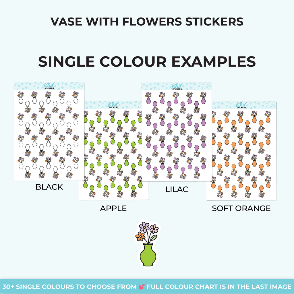 Vase of Flowers Stickers Small / LIFE