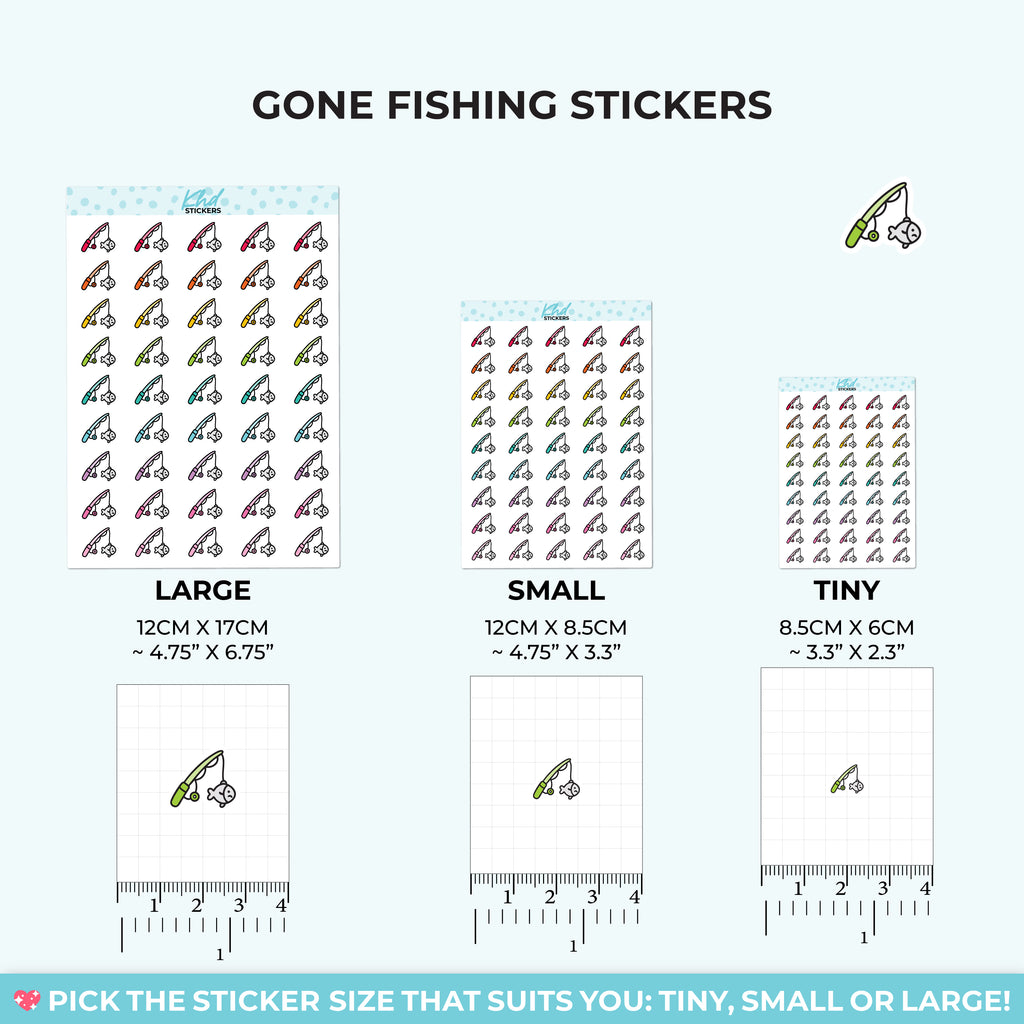 Gone Fishing! Stickers Small / LIFE