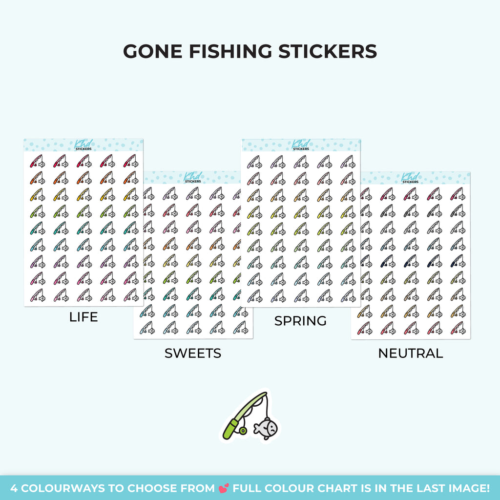 Gone Fishing! Stickers Small / LIFE