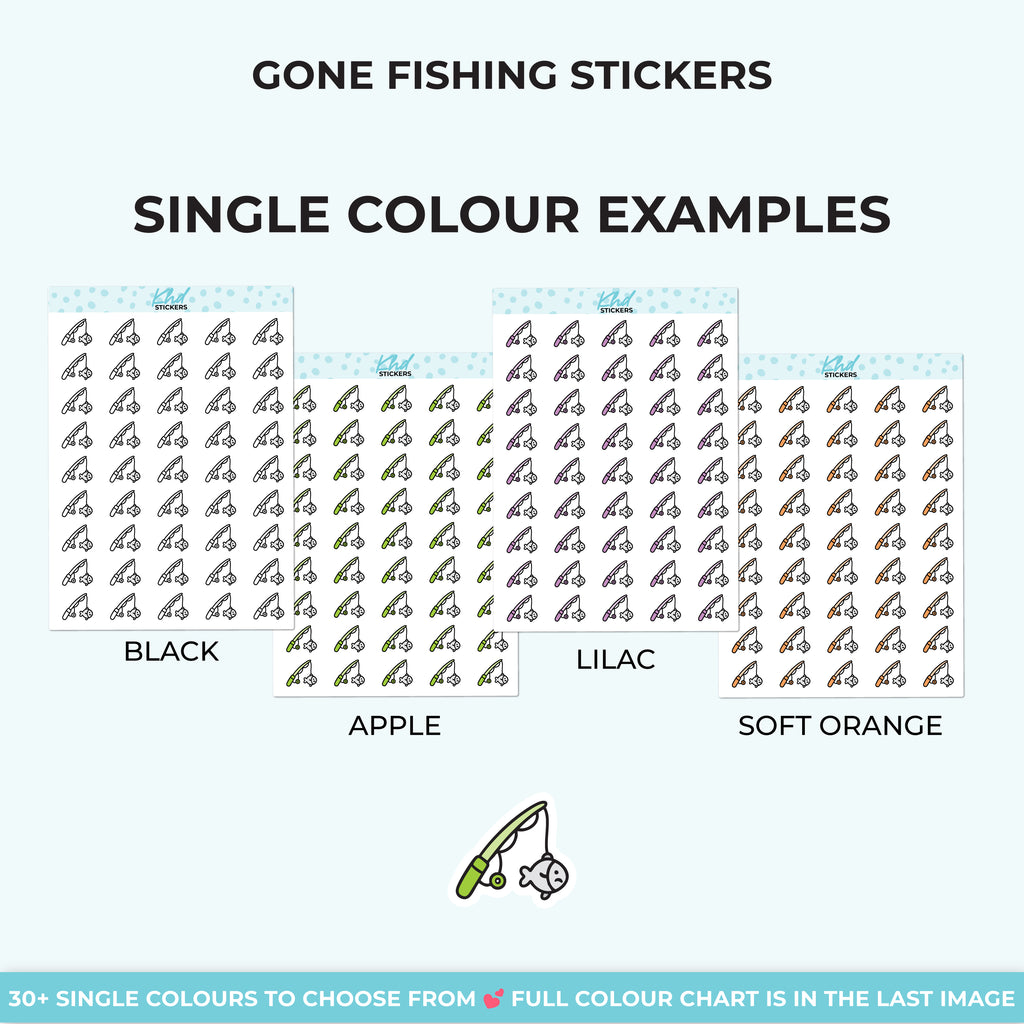 Gone Fishing! Stickers Small / LIFE