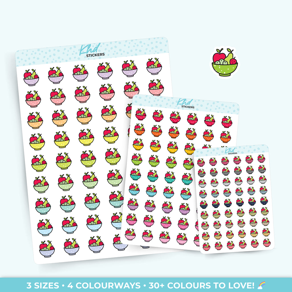 Fruit Bowl Stickers Small / LIFE