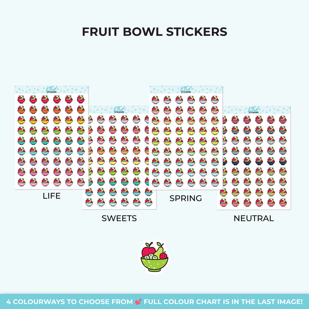 Fruit Bowl Stickers Small / LIFE