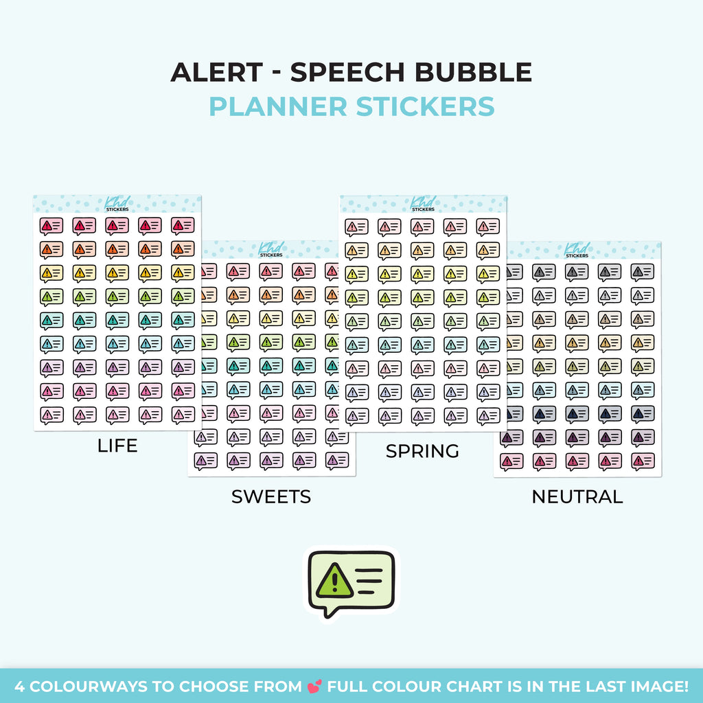Alert - Speech Bubble Planner Stickers - image 4