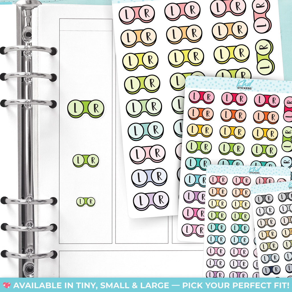 Contact Lens Case Planner Stickers - image 2