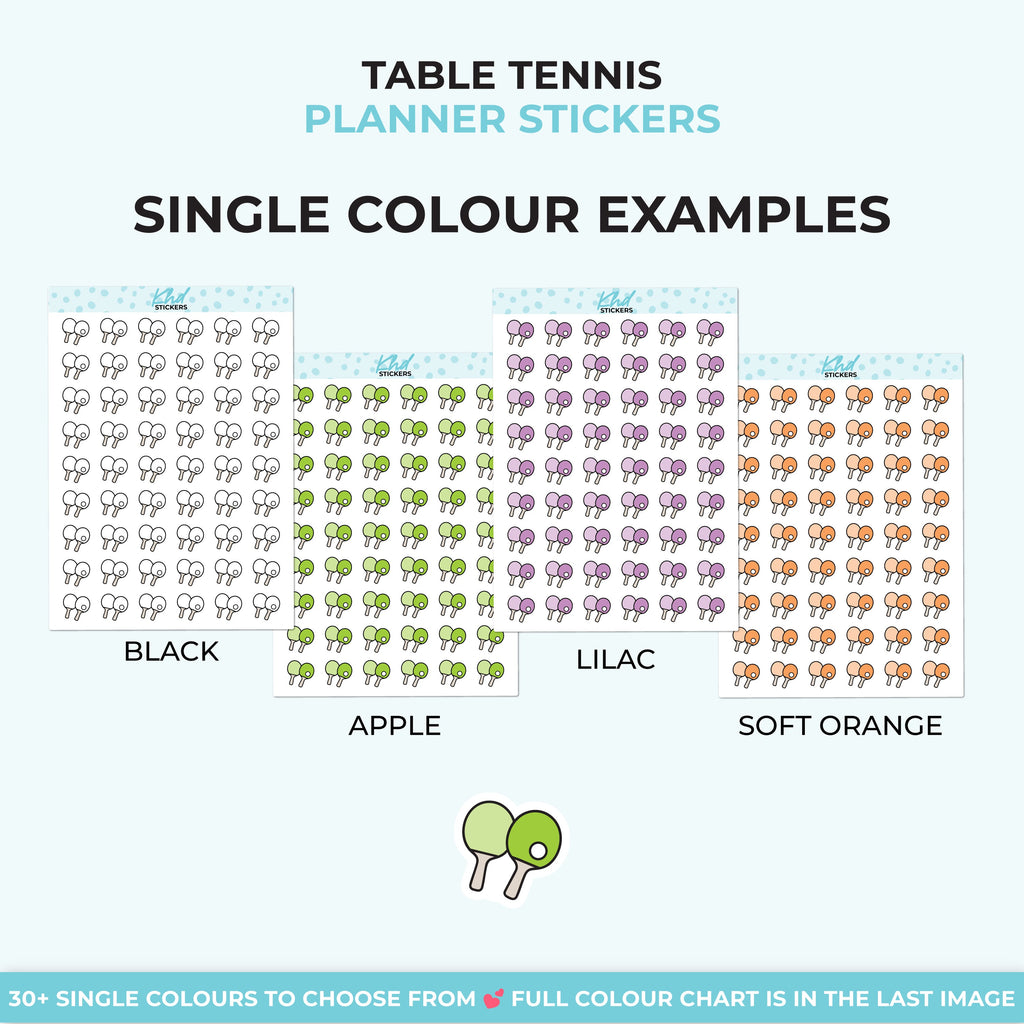 Table Tennis Planner Stickers - image 5