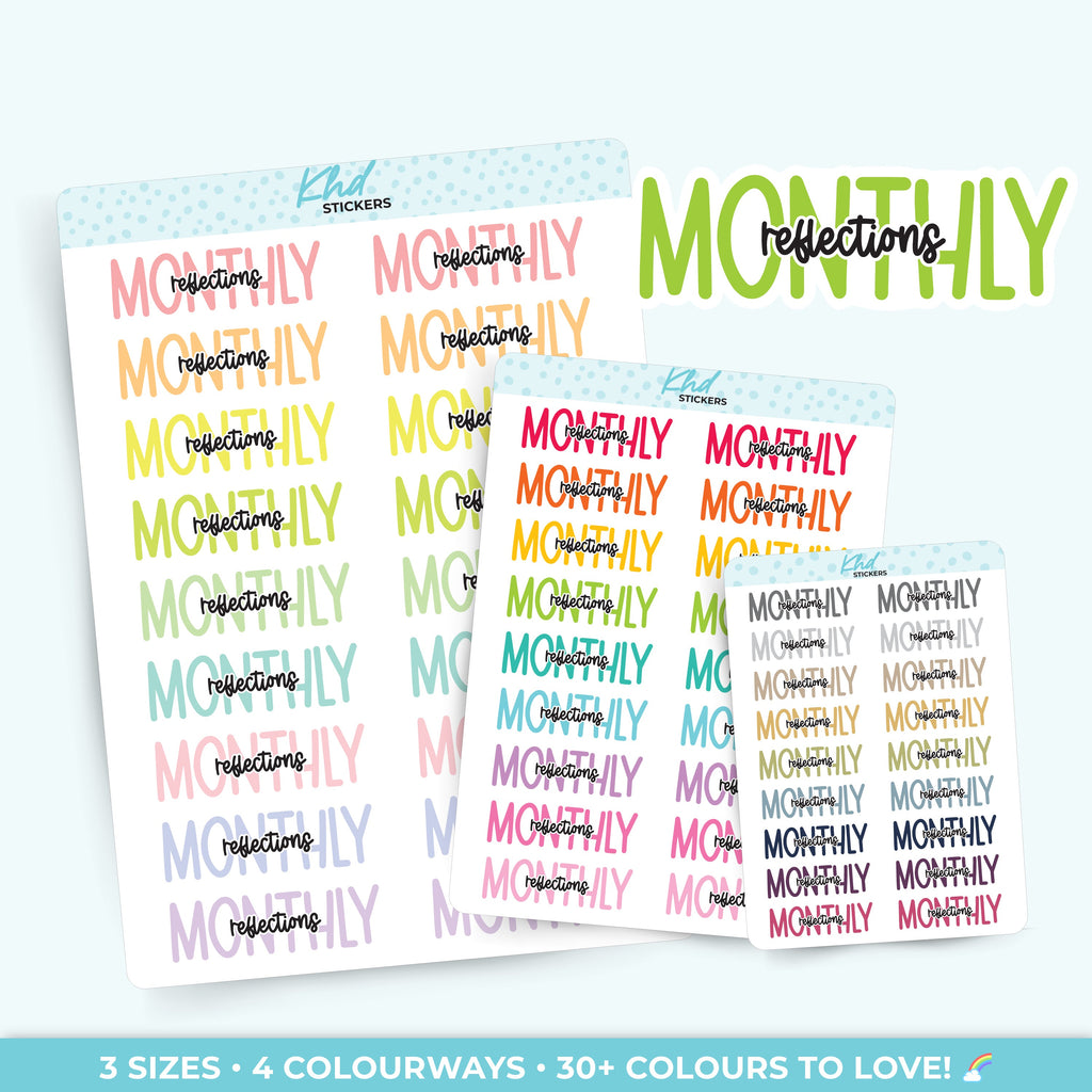 Monthly Reflections Planner Stickers - image 1