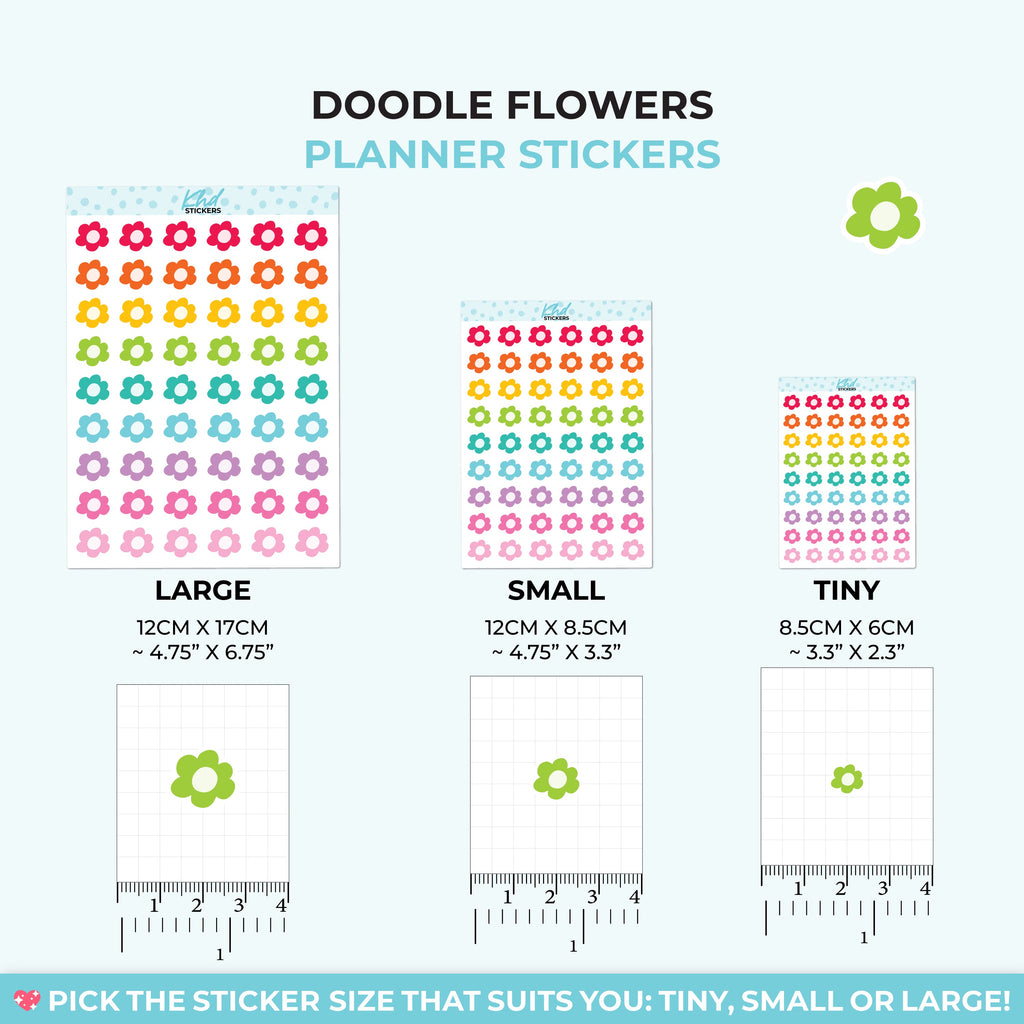 Doodle Flowers Planner Stickers - image 3