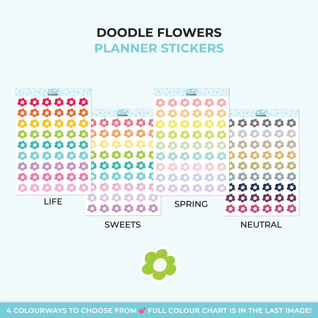 Doodle Flowers Planner Stickers - image 4