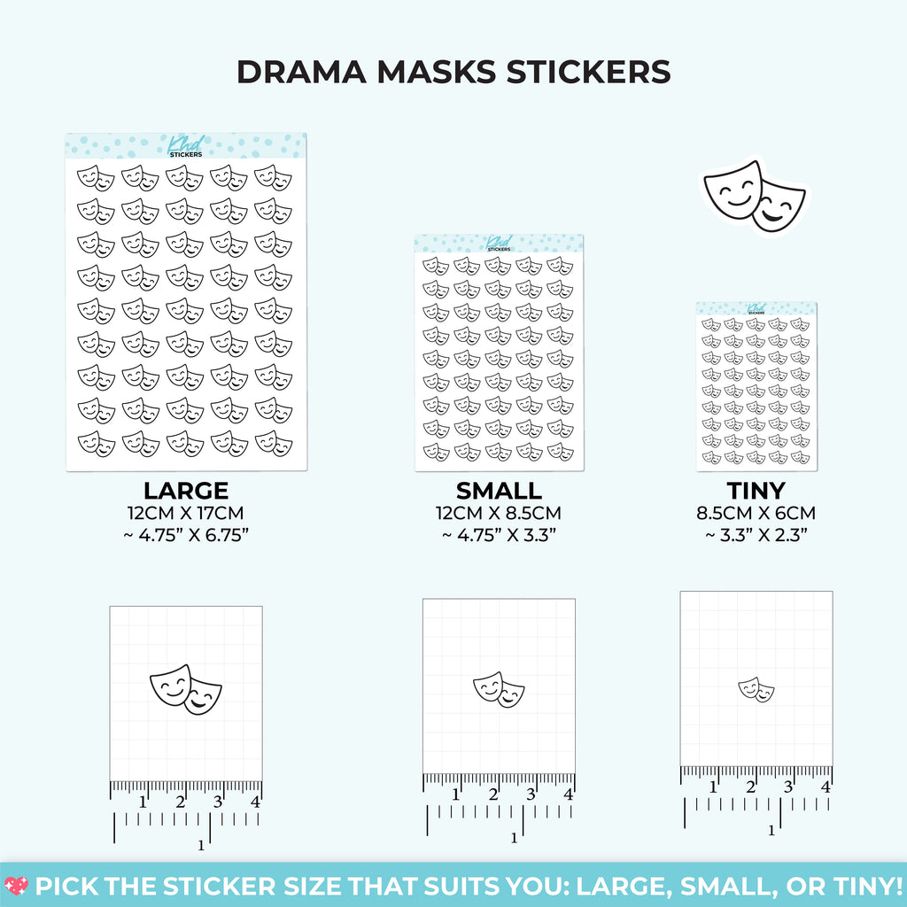 Drama Masks Stickers – image 3