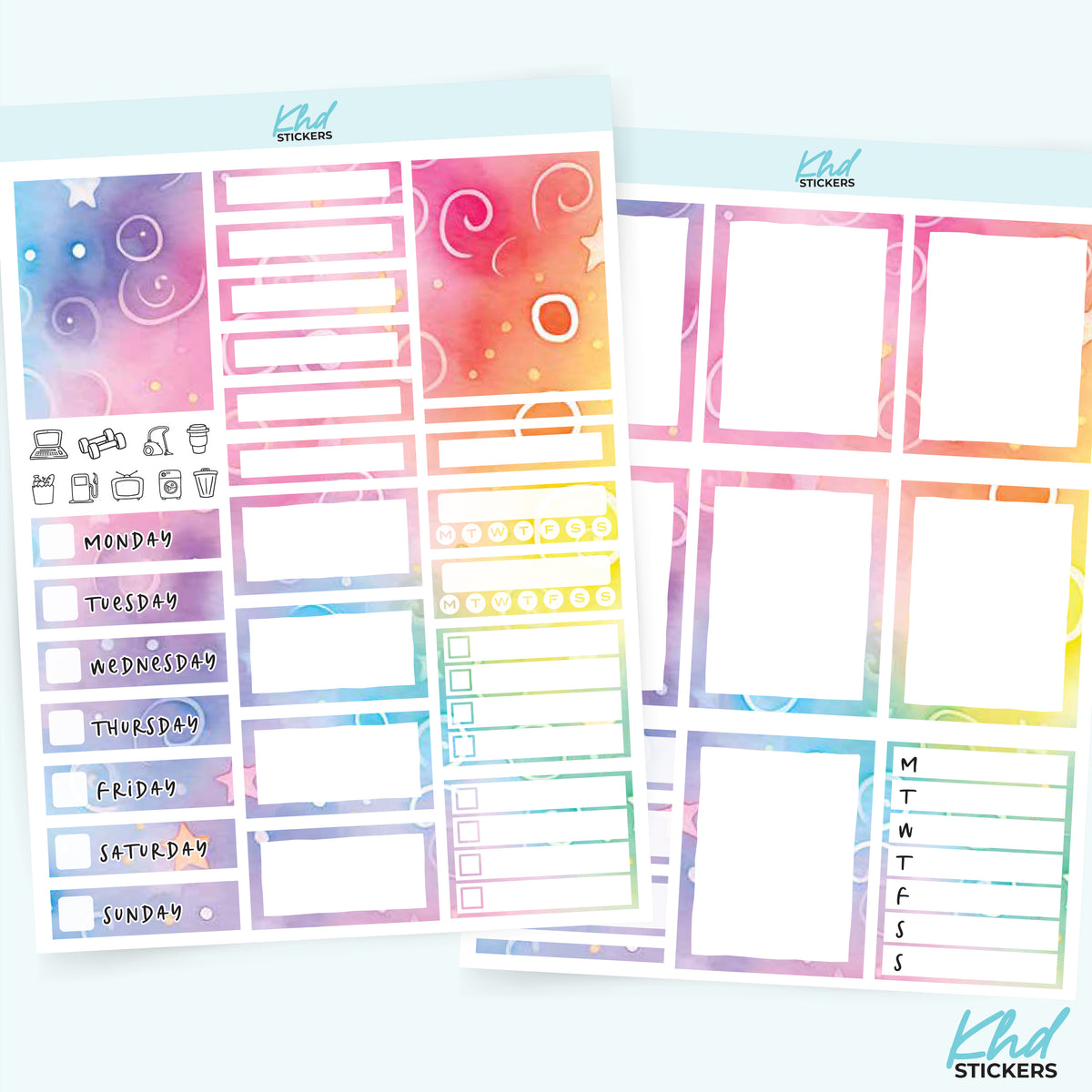 Standard Vertical 1.5" Planner Sticker Kit - Dreamy Stars – KHDStickers