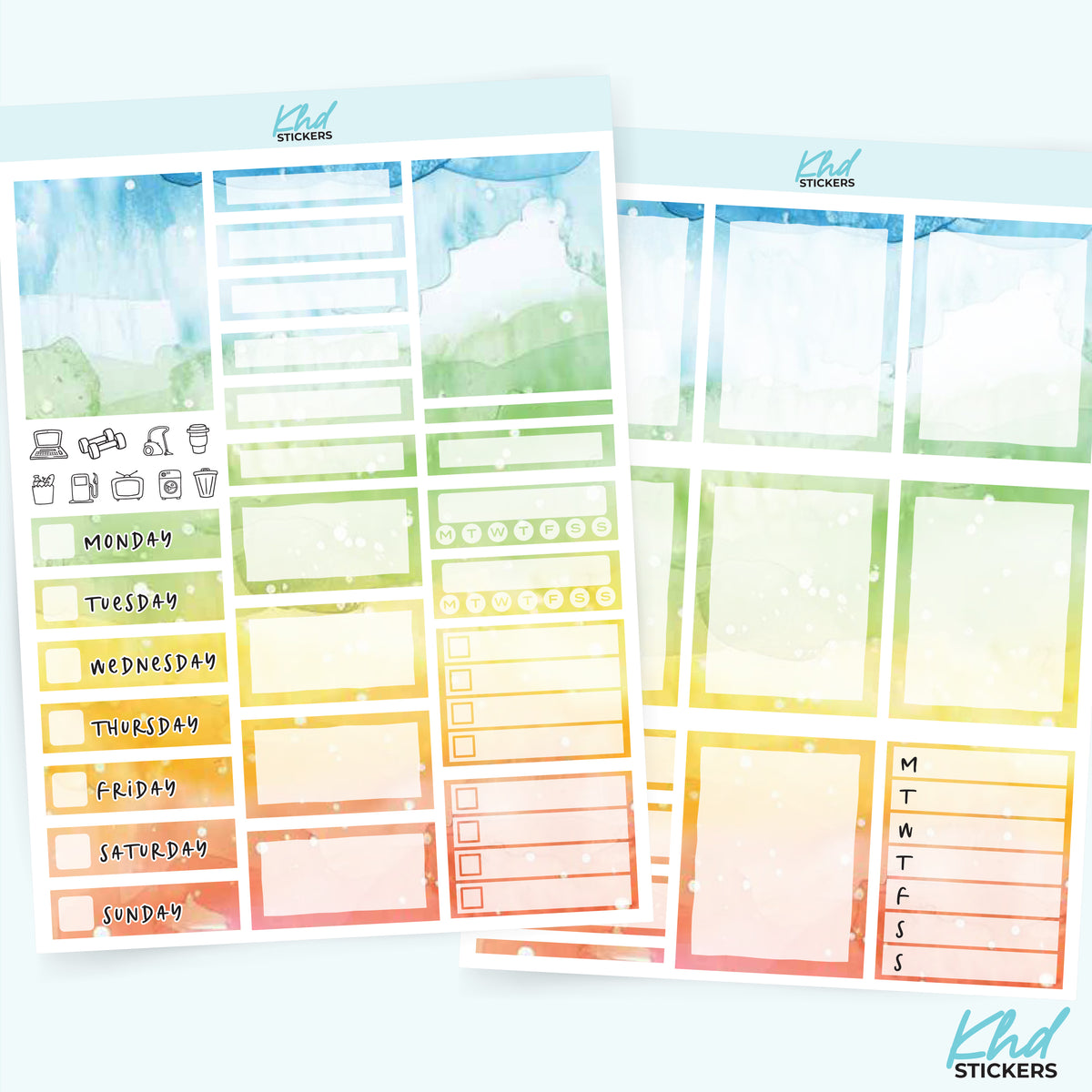 Standard Vertical 1.5" Planner Sticker Kit - Meadow – KHDStickers