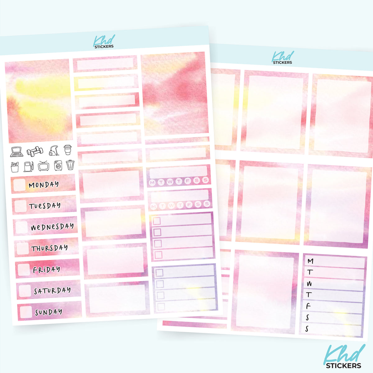 Standard Vertical 1.5" Planner Sticker Kit - Sunset – KHDStickers