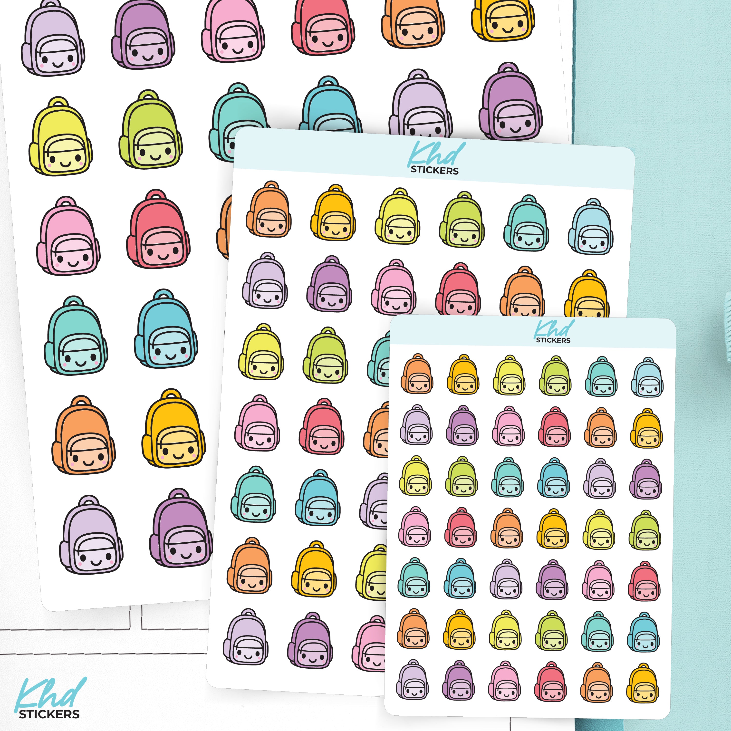 Checkered Backpack Sticker Backpack Planner Stickers – KHDStickers
