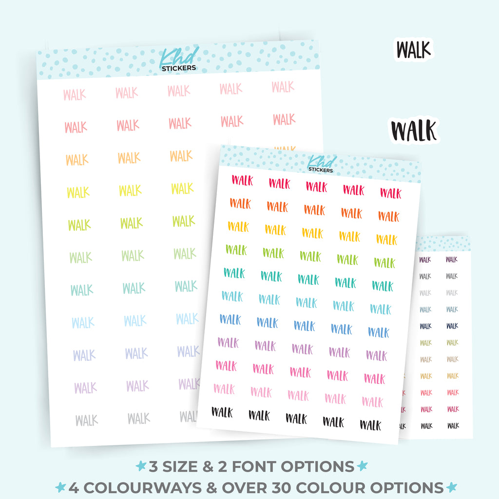 Walk Planner Stickers Small