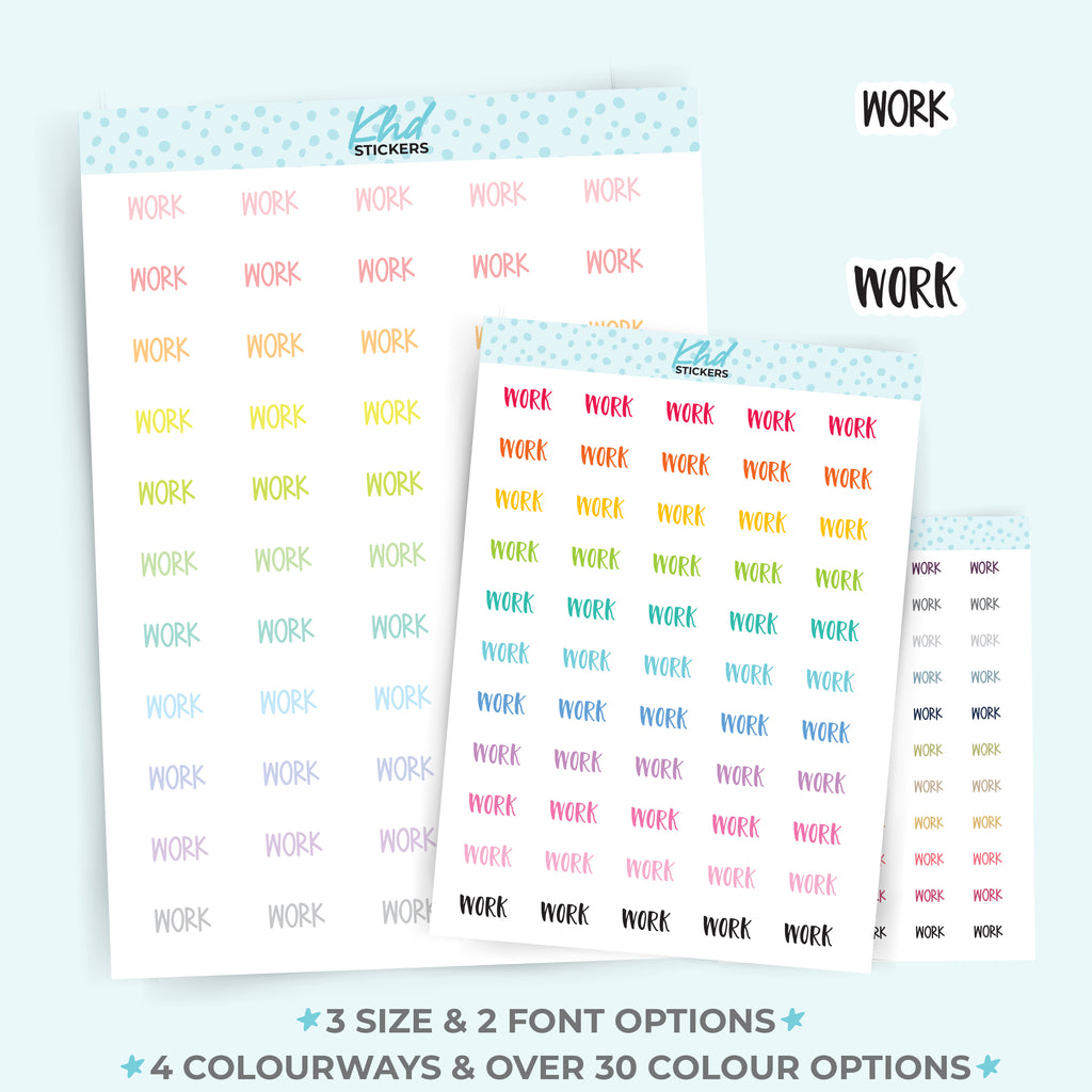 Work Planner Stickers Small