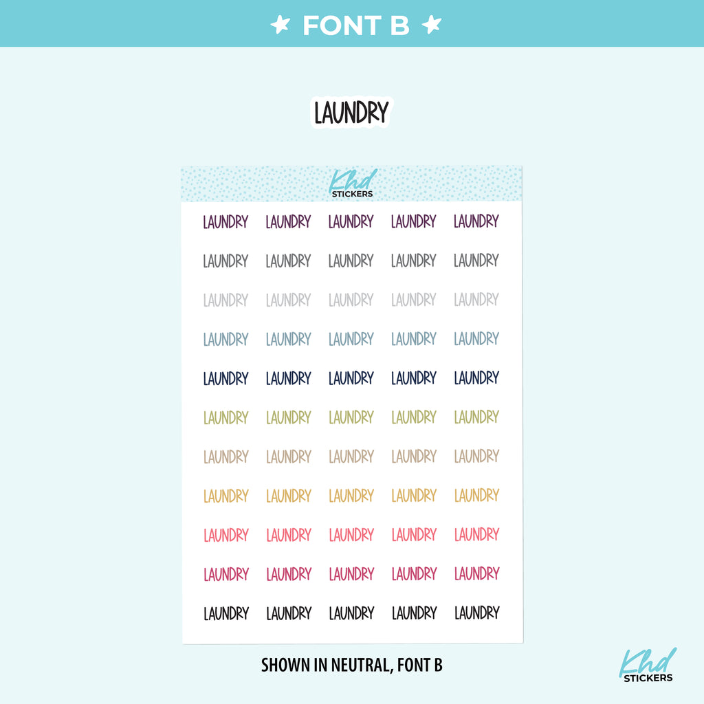 Laundry Planner Stickers Small