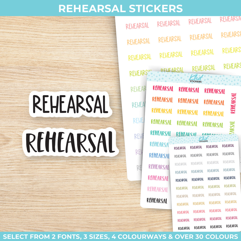 Rehearsal Planner Stickers Small