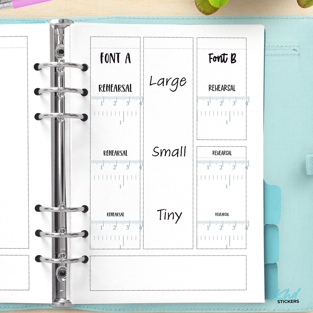 Rehearsal Planner Stickers Small