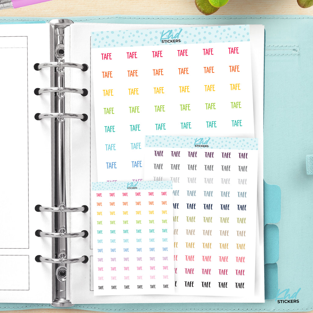 TAFE Planner Stickers Small