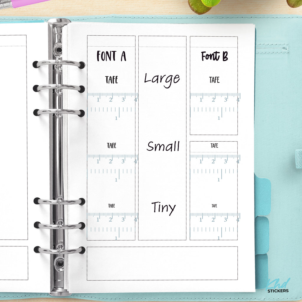 TAFE Planner Stickers Small