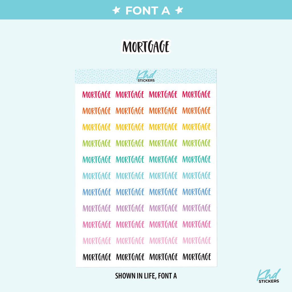 Mortgage Planner Stickers Small