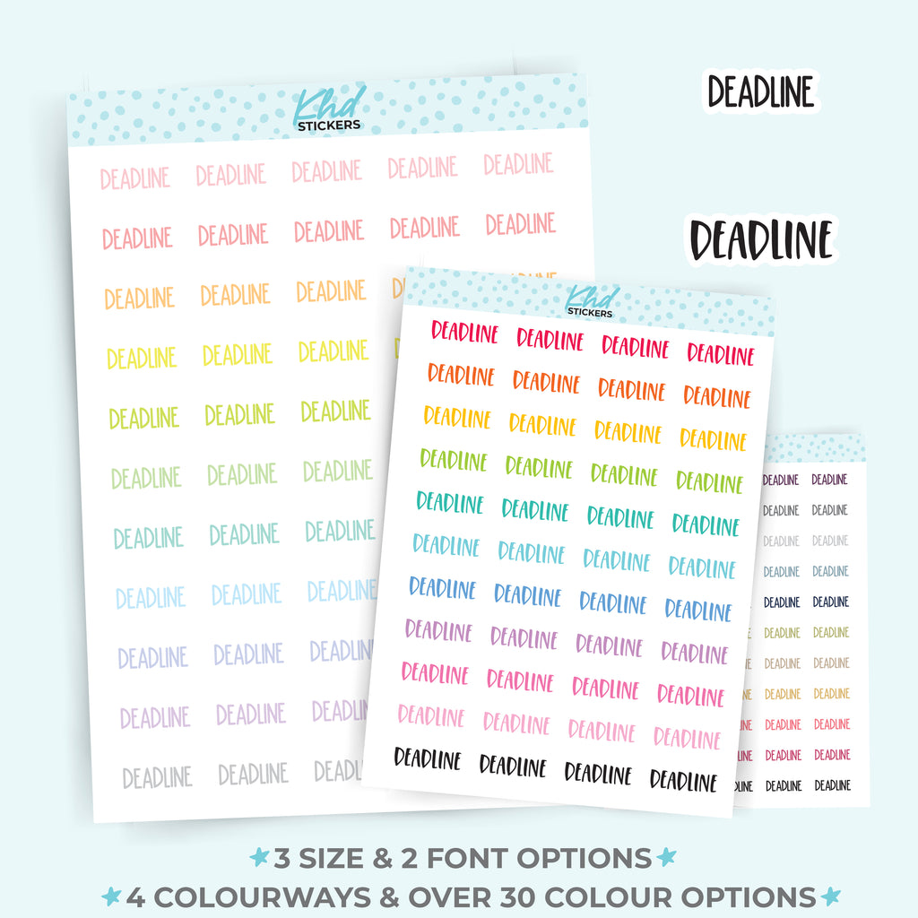 Deadline Planner Stickers Small