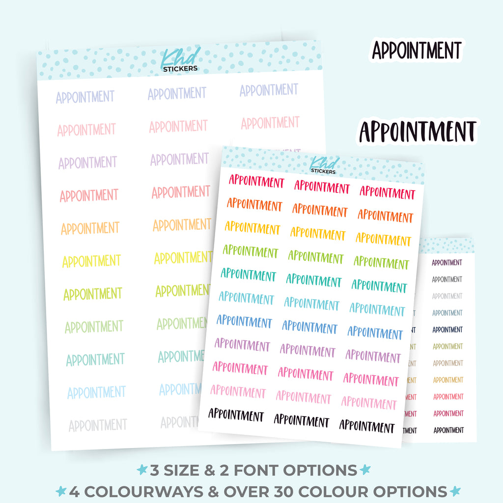 Appointments Planner Stickers Small