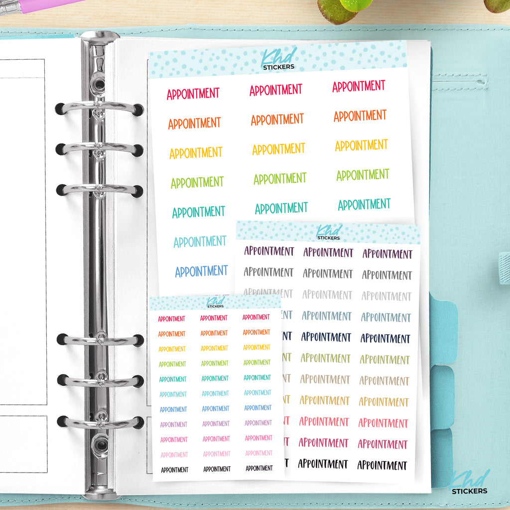 Appointments Planner Stickers Small