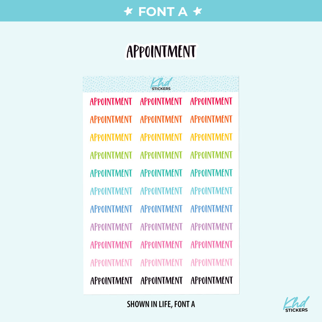 Appointments Planner Stickers Small