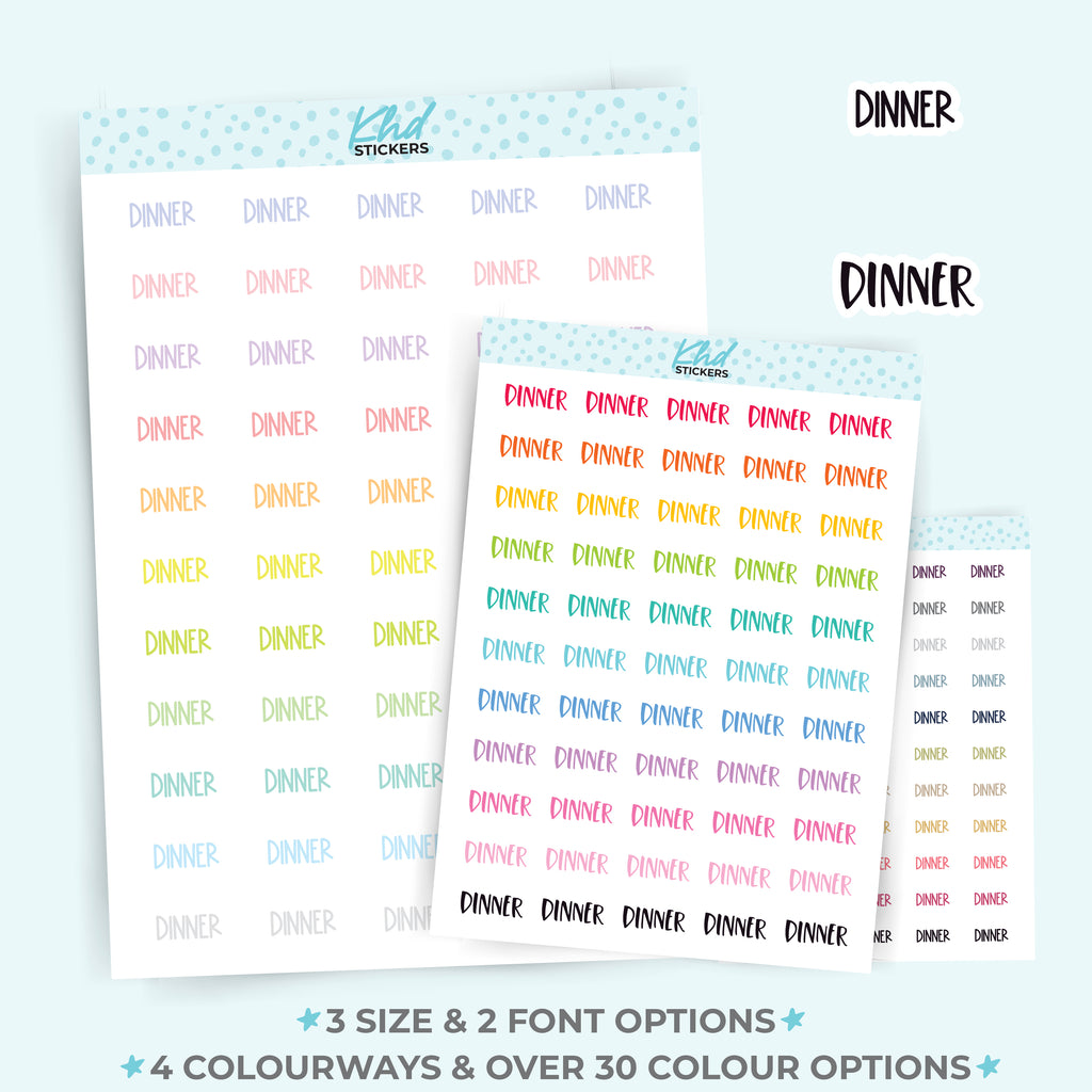 Dinner Planner Stickers Small